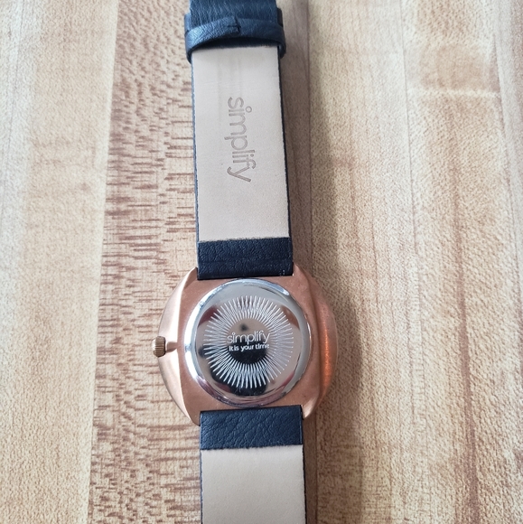 Womens Simplify Faux Leather Rose Gold Watch - Picture 3 of 8
